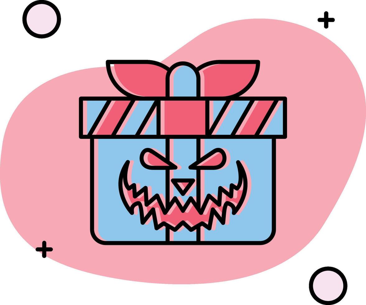 regalo resbaló icono vector