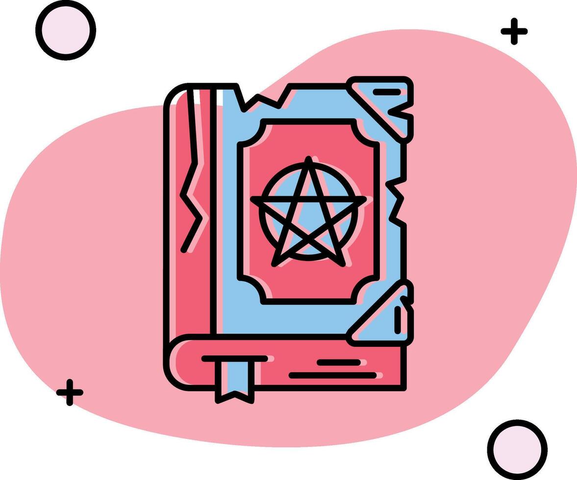Magic book Slipped Icon vector