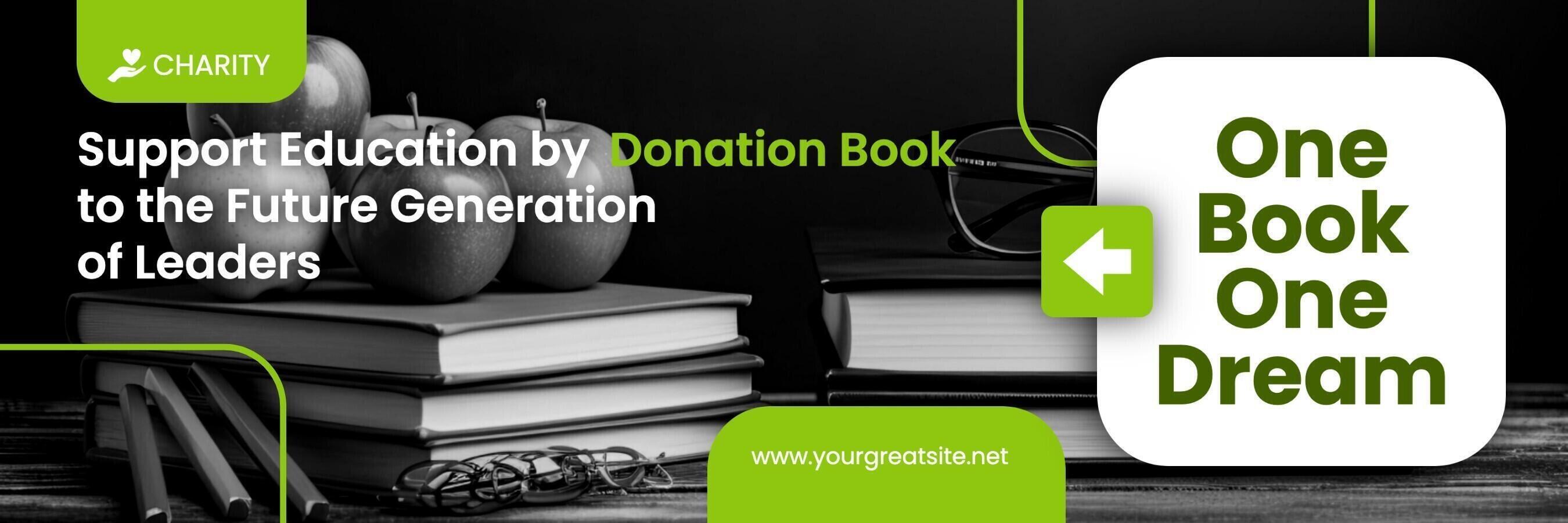 Donation Book Twitter Banner template