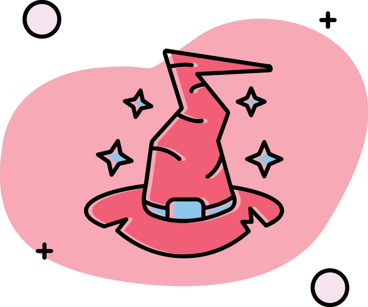 Witch hat Slipped Icon vector