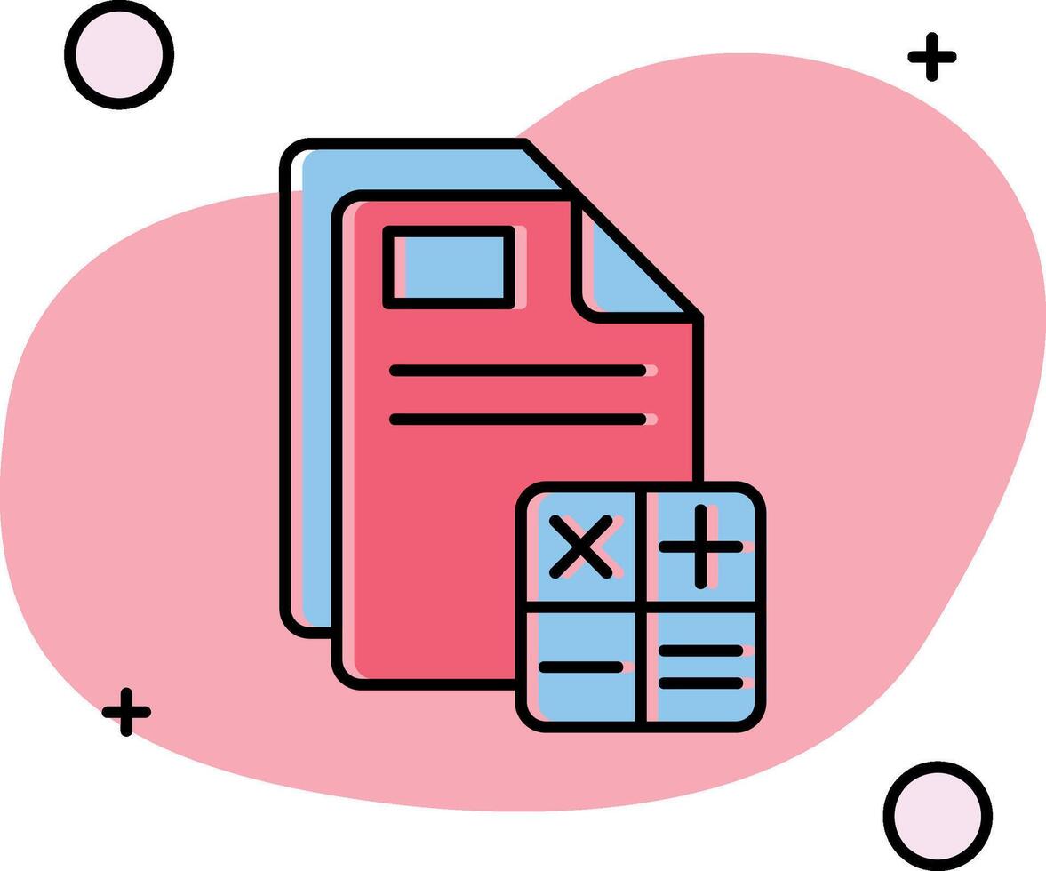 Accounting Slipped Icon vector