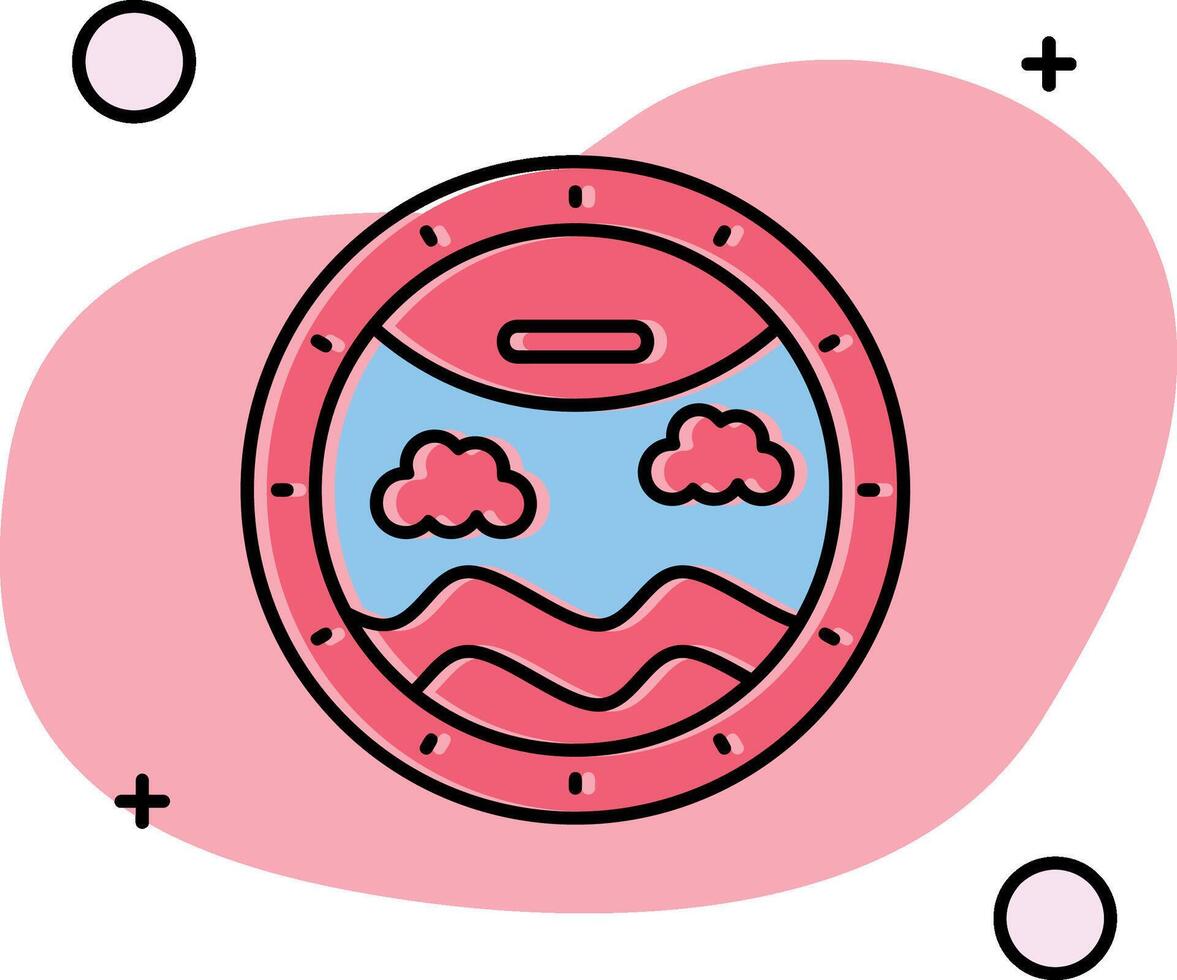 Porthole Slipped Icon vector