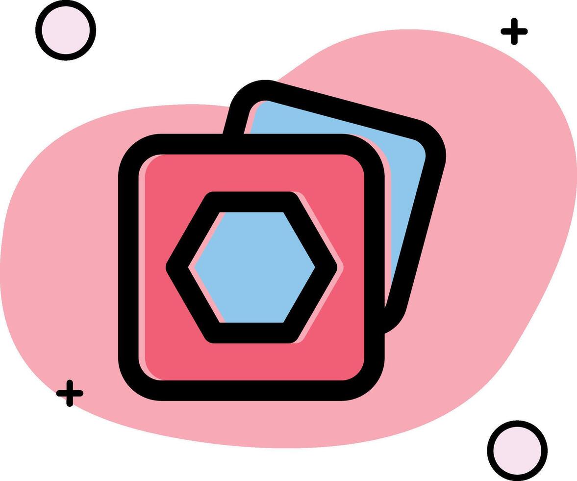 Polygon frame Slipped Icon vector