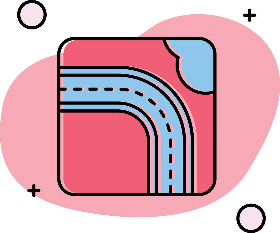 Highway Slipped Icon vector