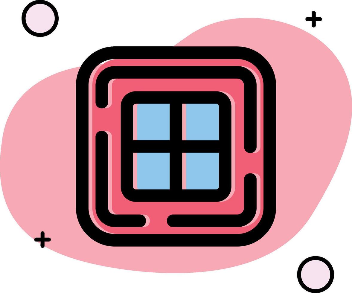 Grids Slipped Icon vector