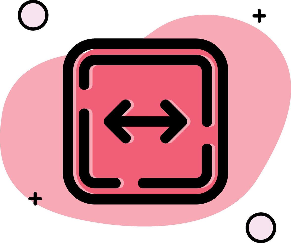 Left and right arrow Slipped Icon vector