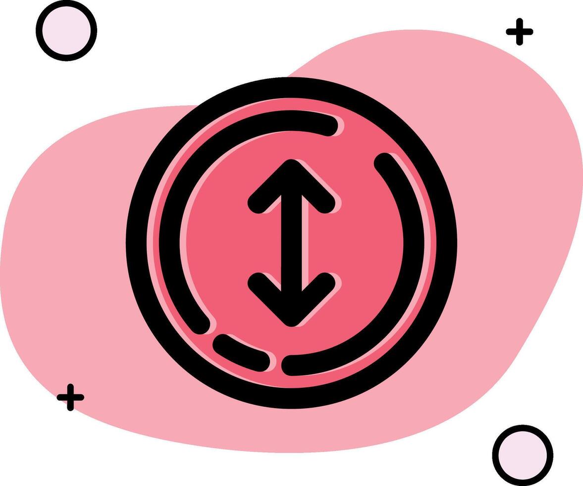 Up and down arrow Slipped Icon vector
