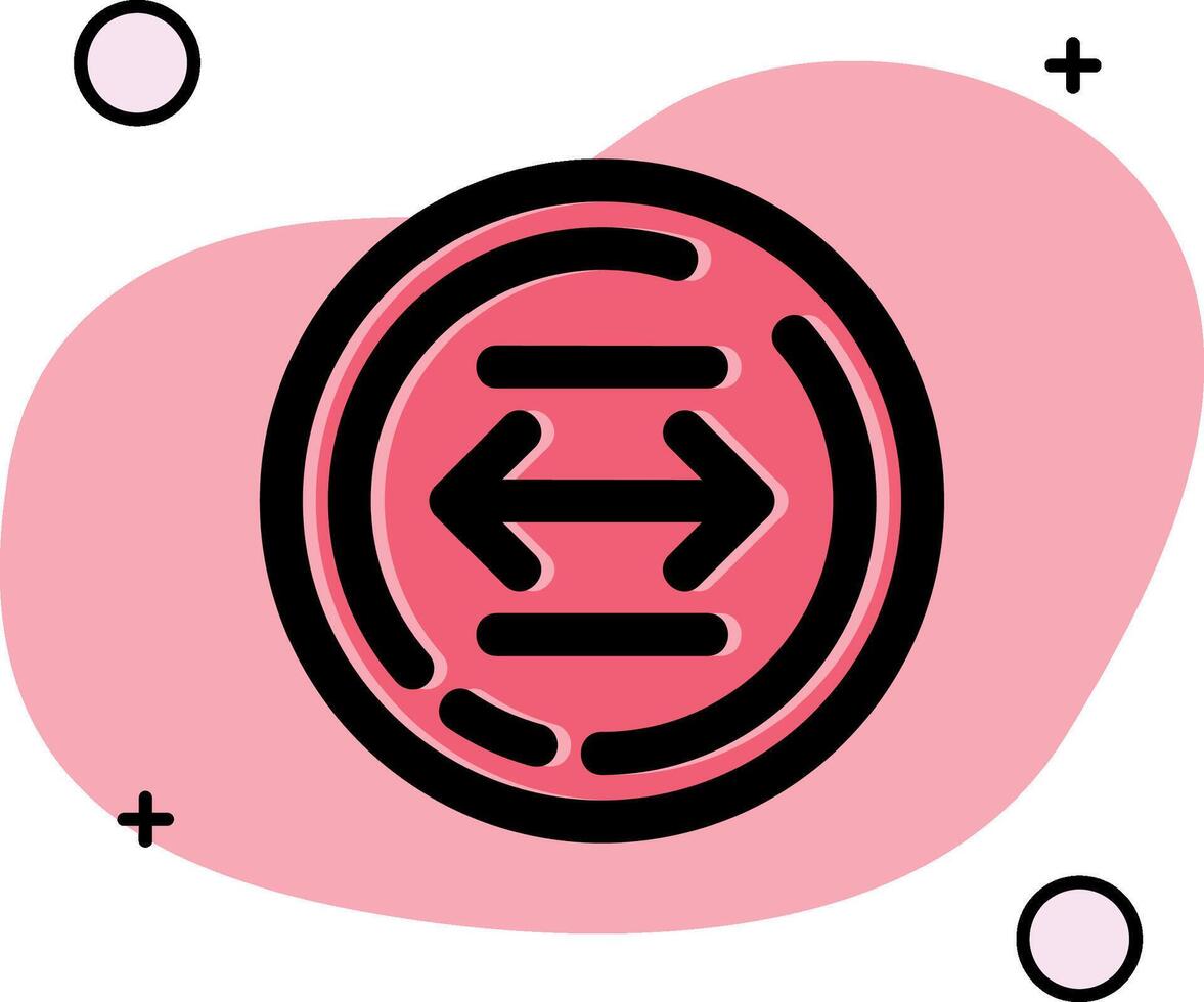 Left and right arrow Slipped Icon vector