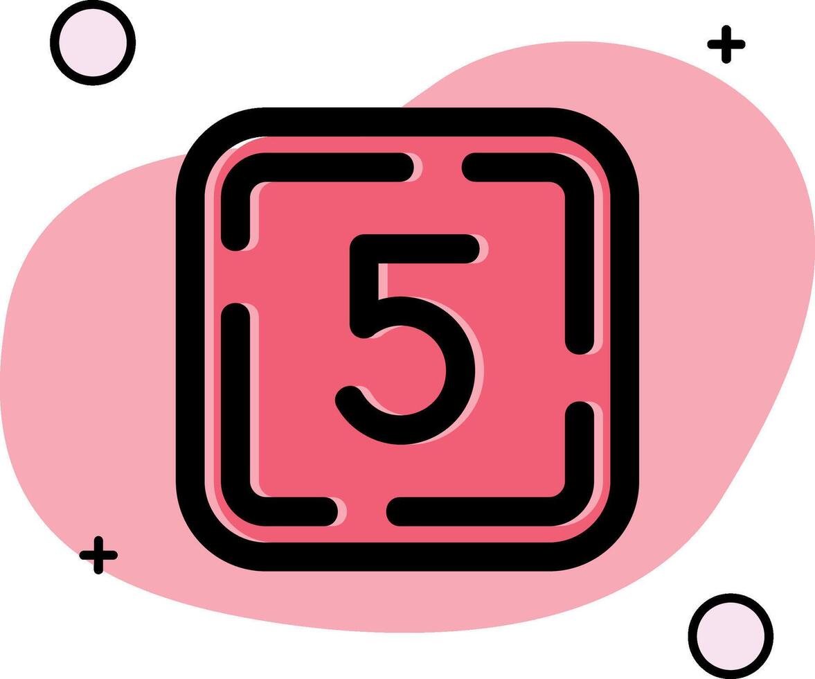 Five Slipped Icon vector