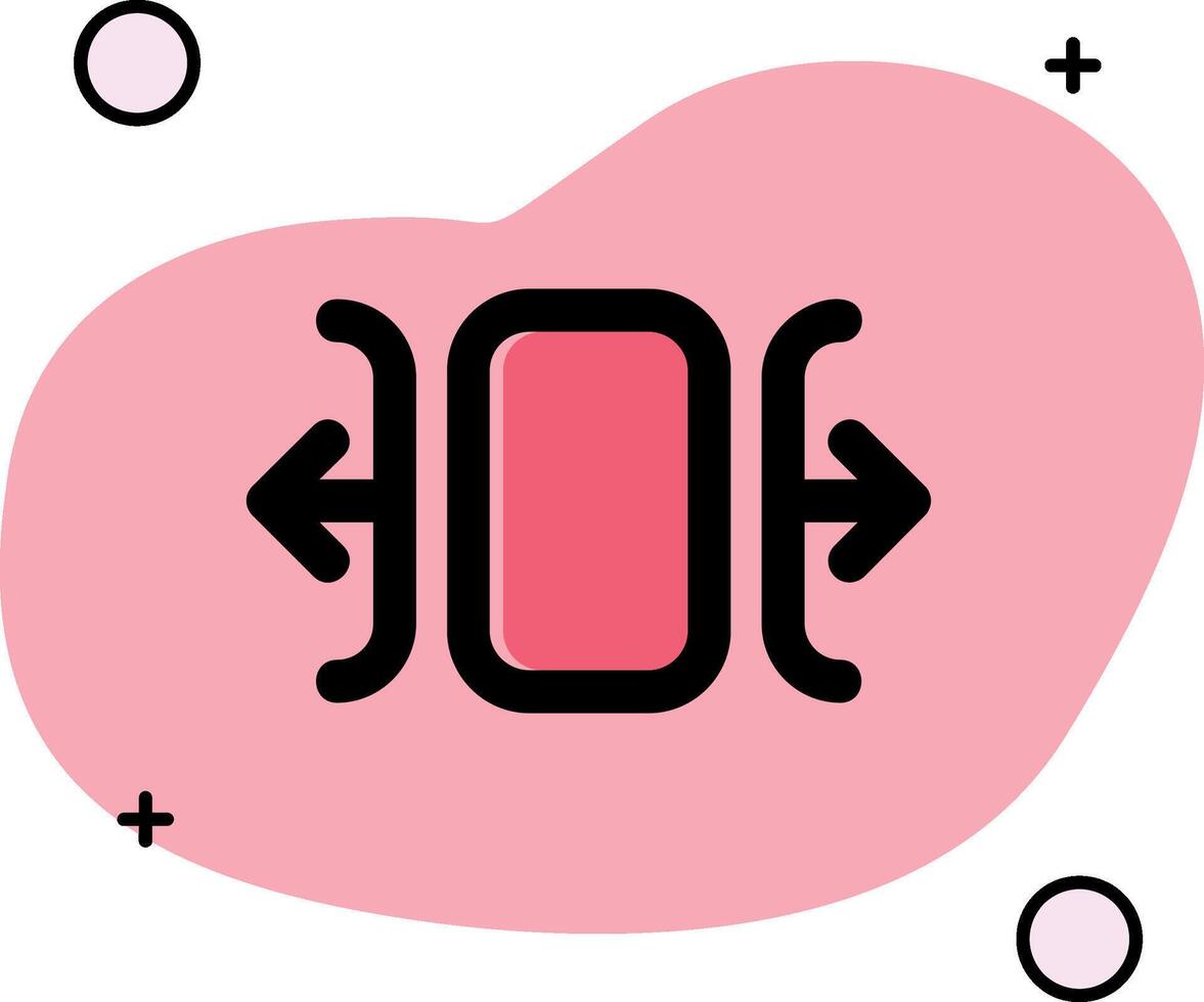 Carousel horizontal Slipped Icon vector