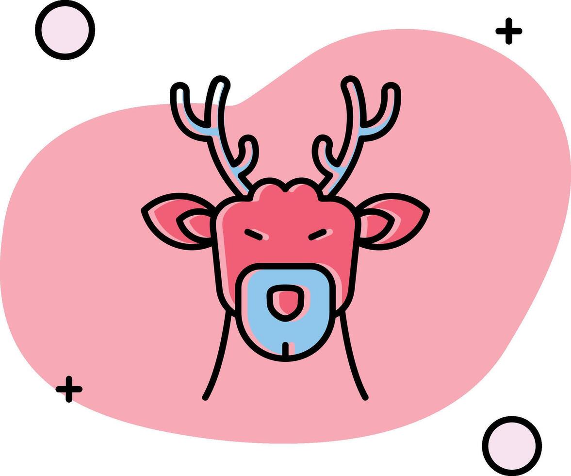 Deer Slipped Icon vector