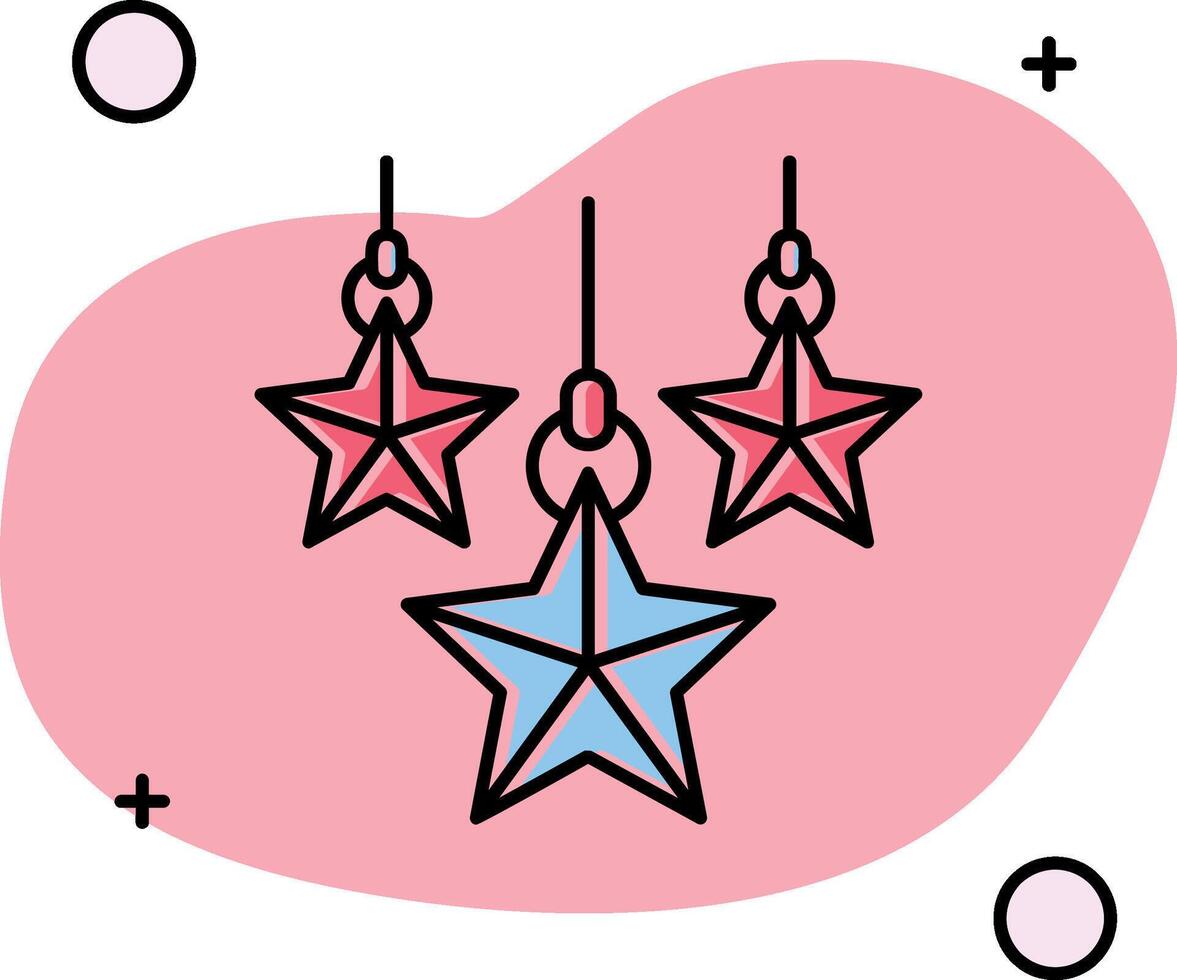 Christmas star Slipped Icon vector
