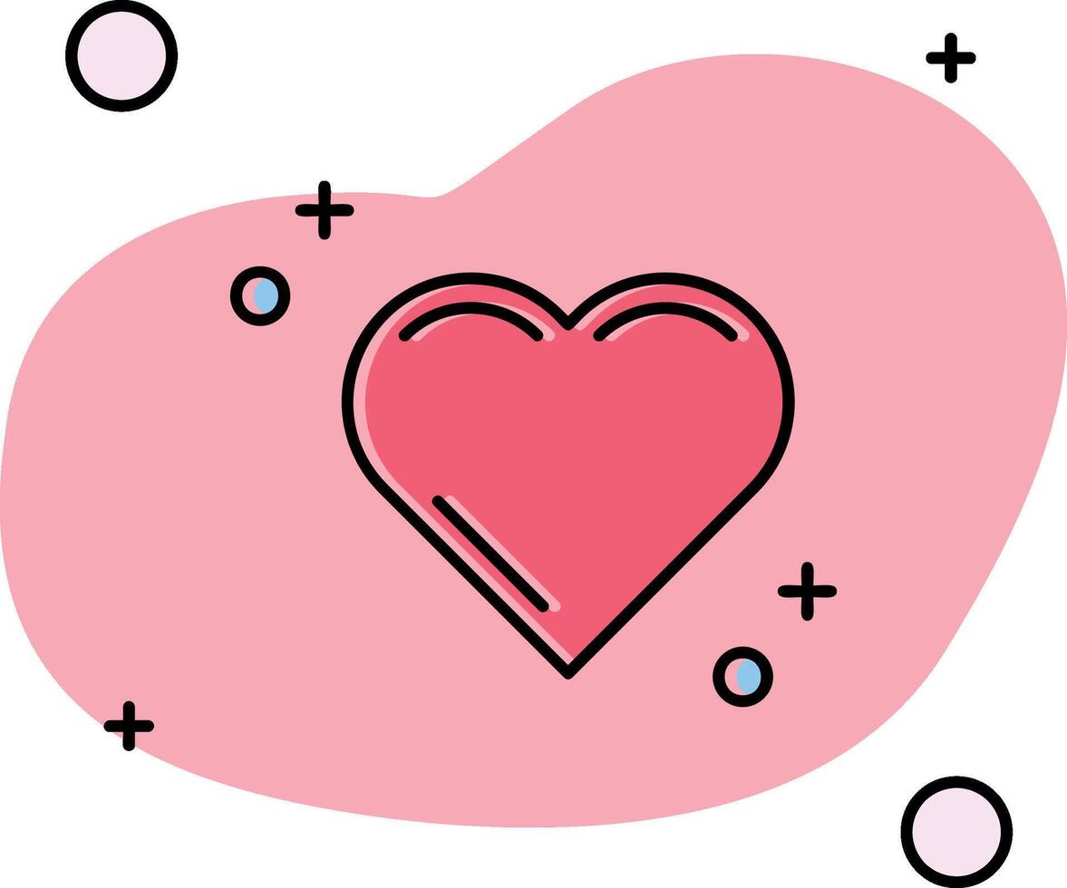 Hearts Slipped Icon vector