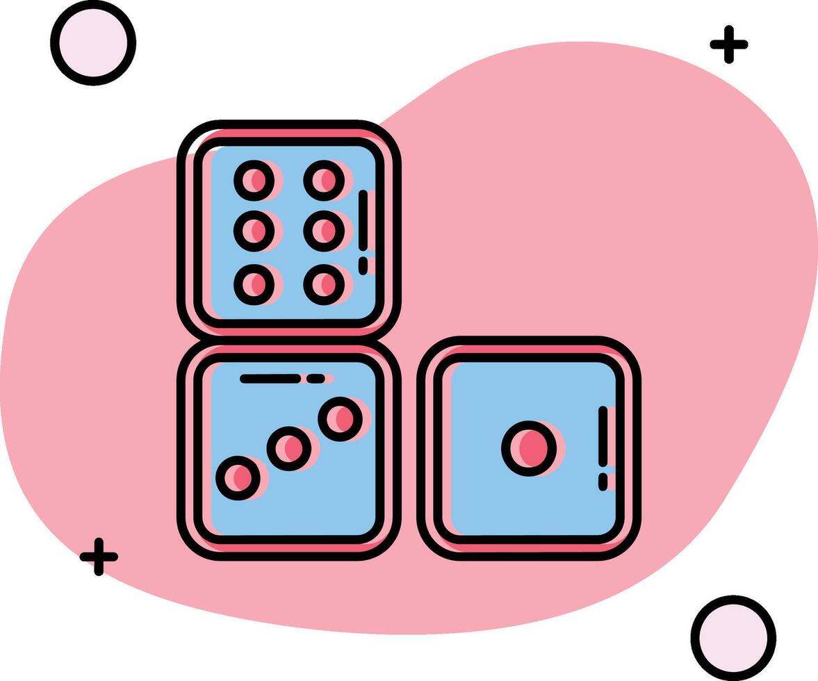Dices Slipped Icon vector