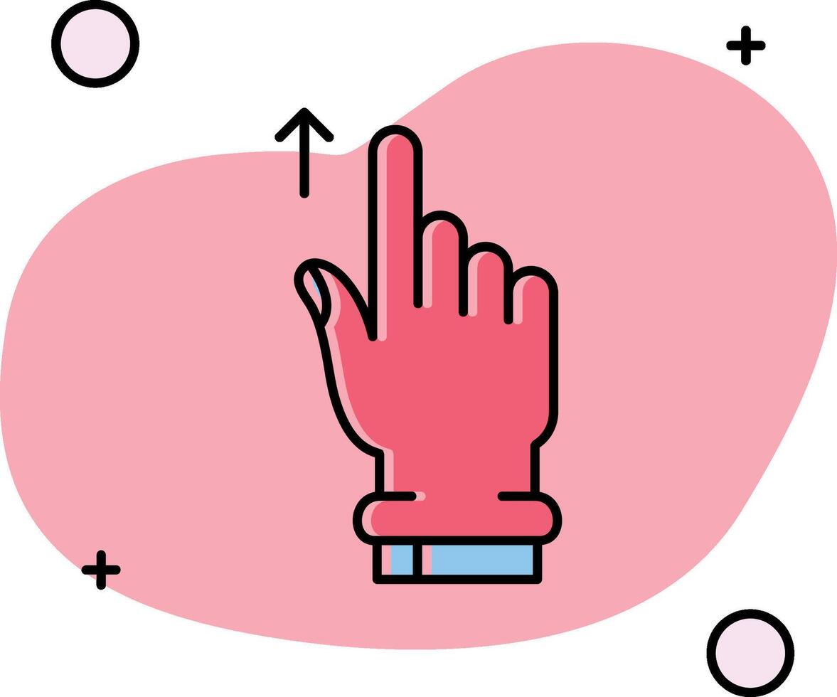 Swipe Up Slipped Icon vector
