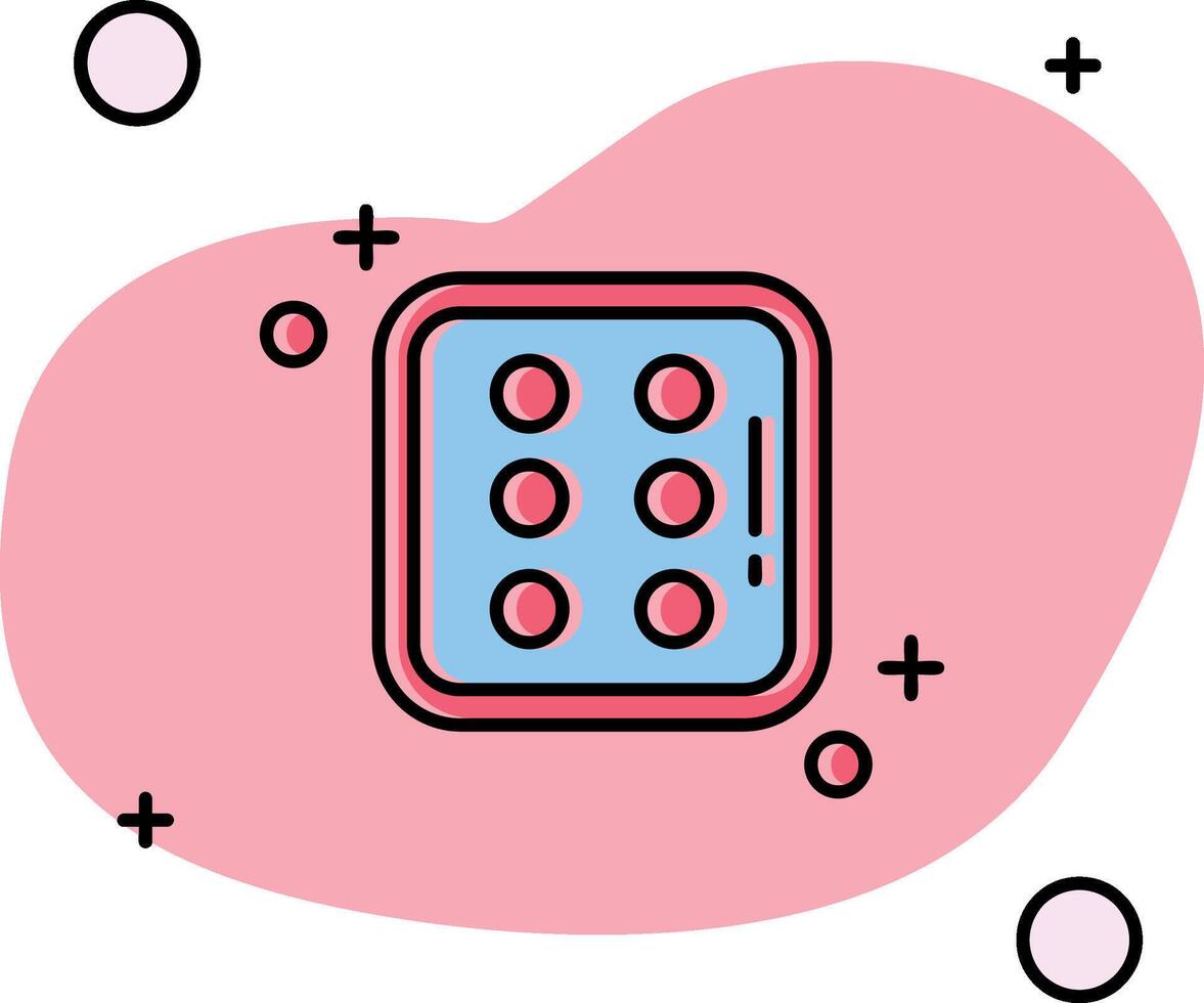 Dice six Slipped Icon vector