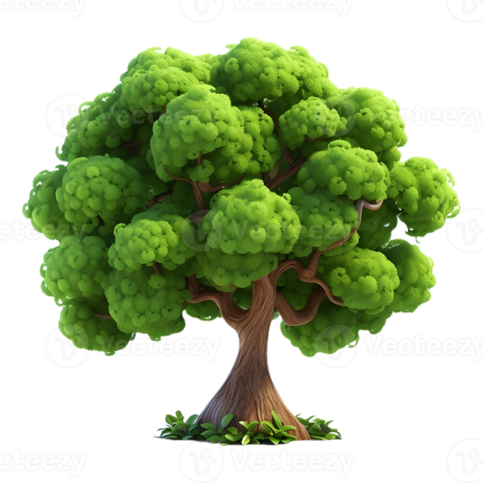 AI generated Green Tree on Transparent background - Ai Generated png