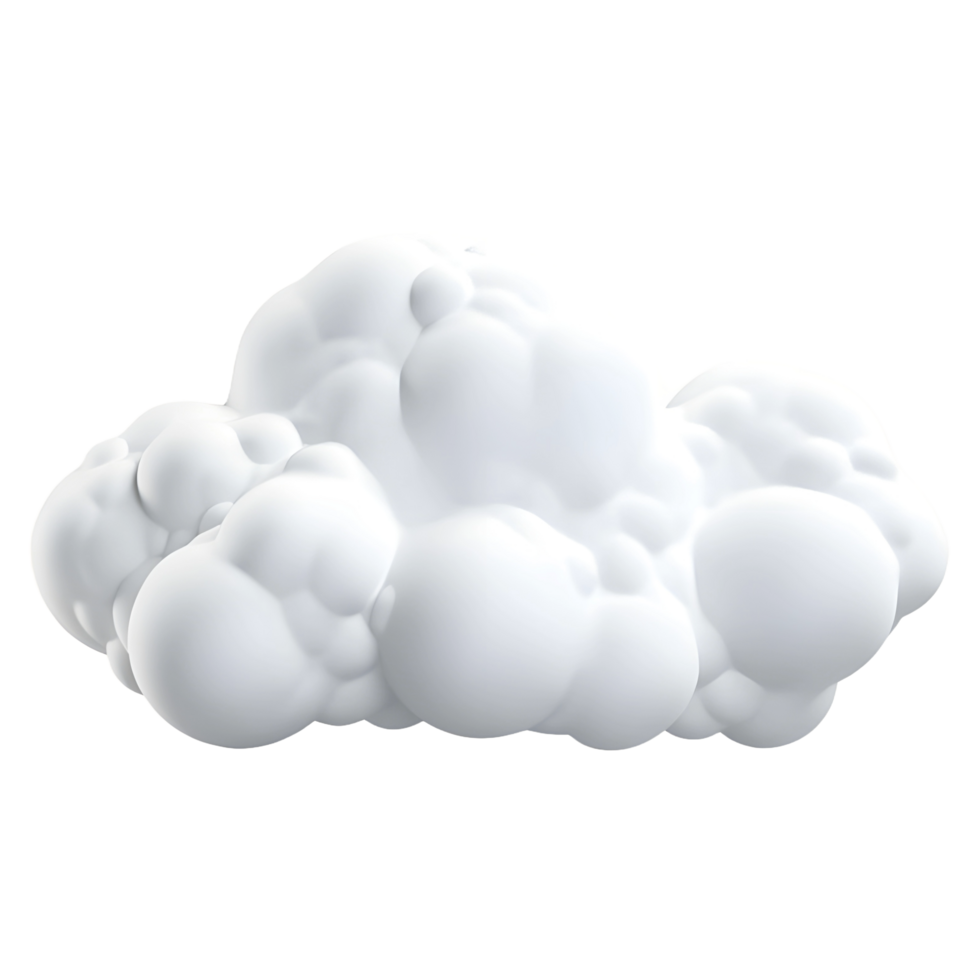 AI generated 3D Rendering of a Clouds on Transparent Background - Ai Generated png