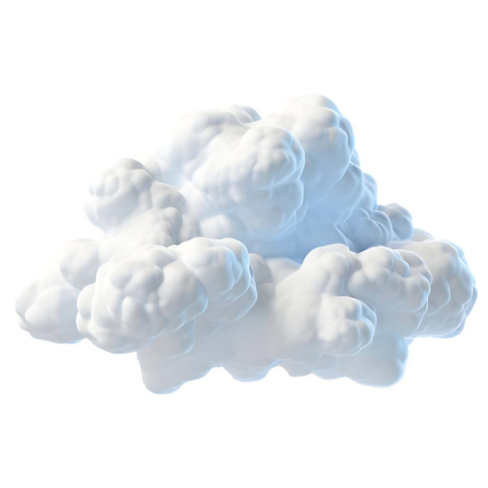 AI generated 3D Rendering of a Clouds on Transparent Background - Ai Generated png