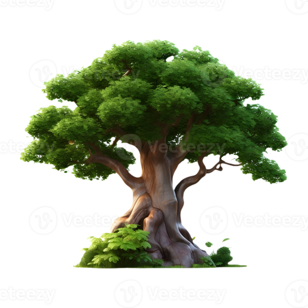AI generated Green Tree on Transparent background - Ai Generated png