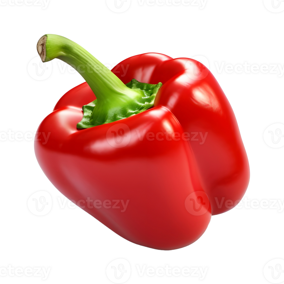 AI generated 3D Rendering of a Red Chili or Pepper on Transparent Background - Ai Generated png