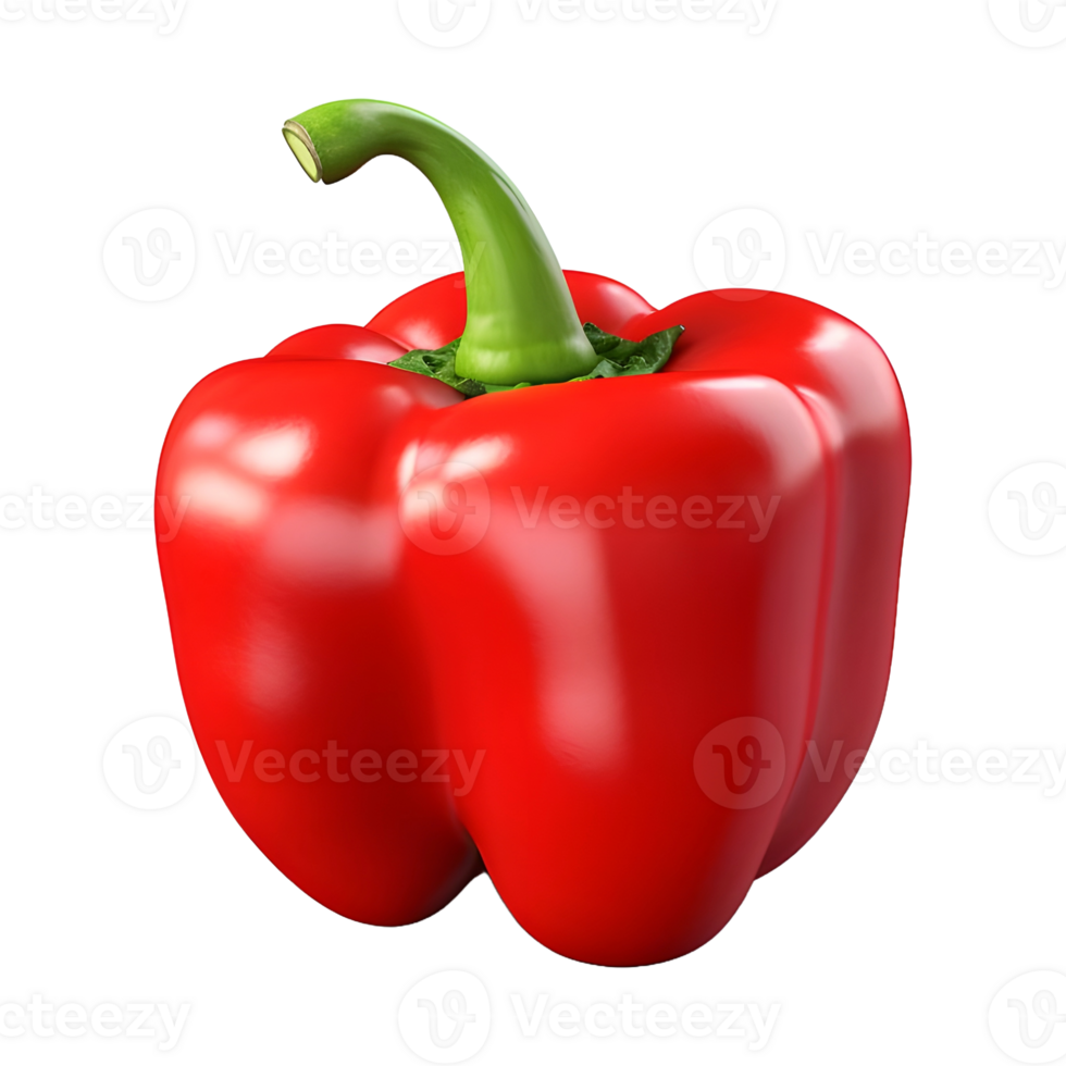 AI generated 3D Rendering of a Red Chili or Pepper on Transparent Background - Ai Generated png