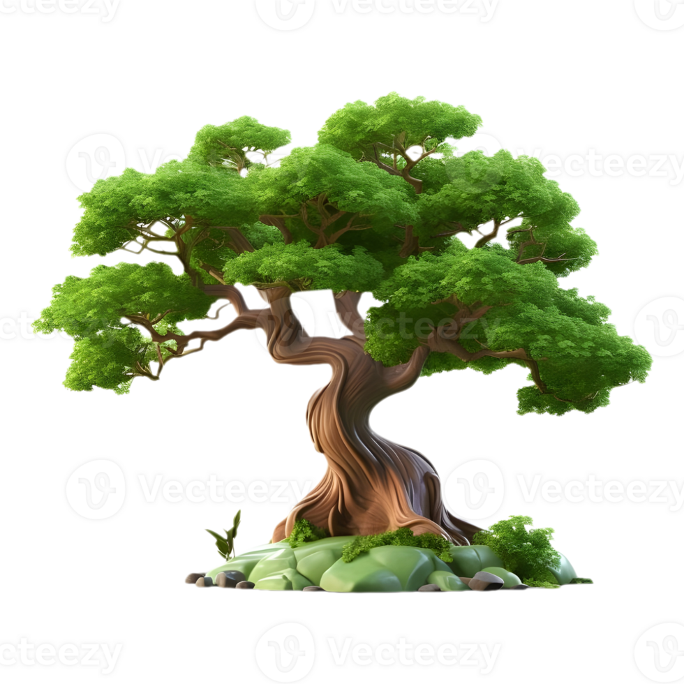 AI generated Green Tree on Transparent background - Ai Generated png