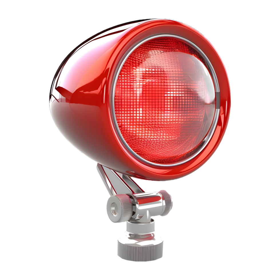 AI generated 3D Rendering of a Red Light on Transparent Background - Ai Generated png