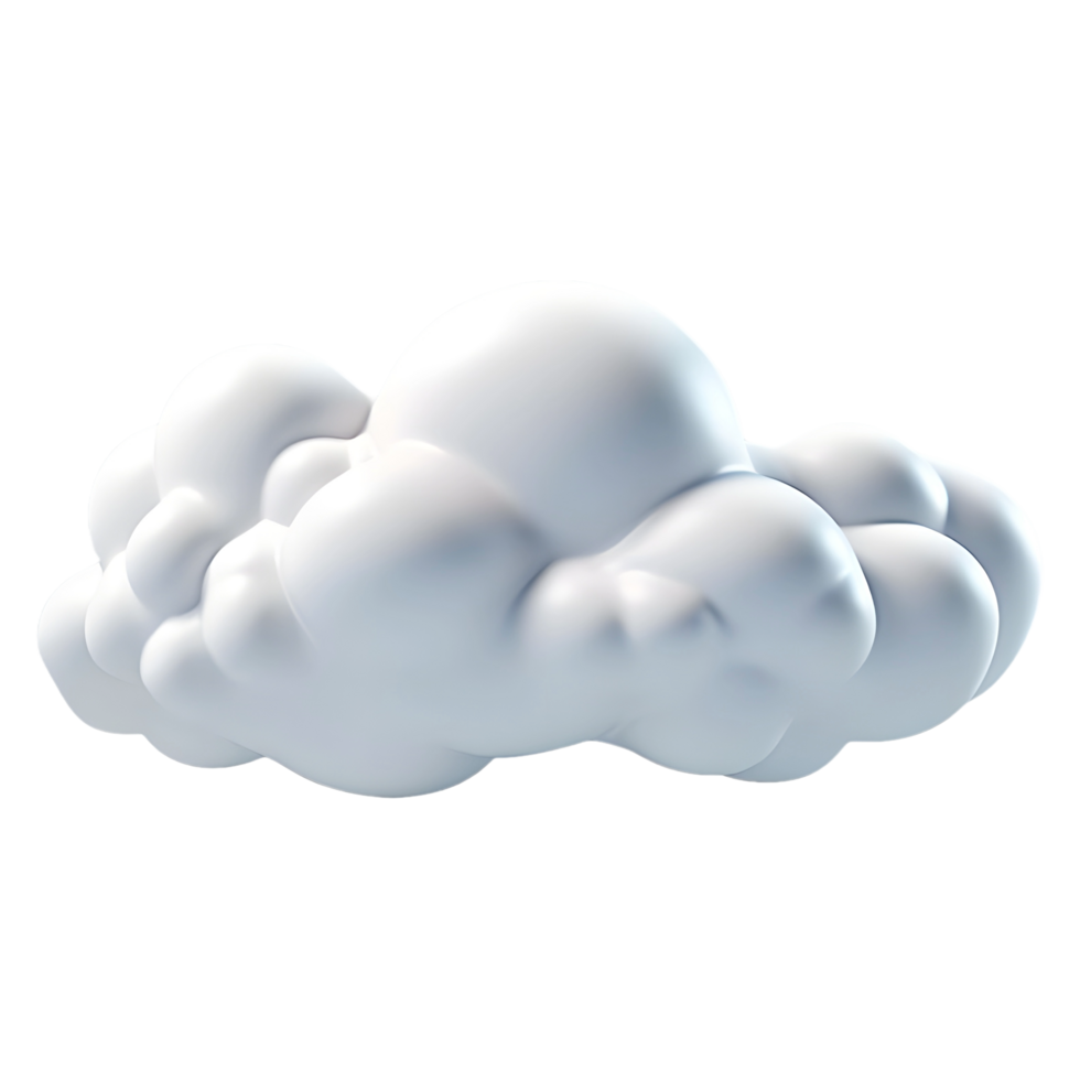 AI generated 3D Rendering of a Clouds on Transparent Background - Ai Generated png