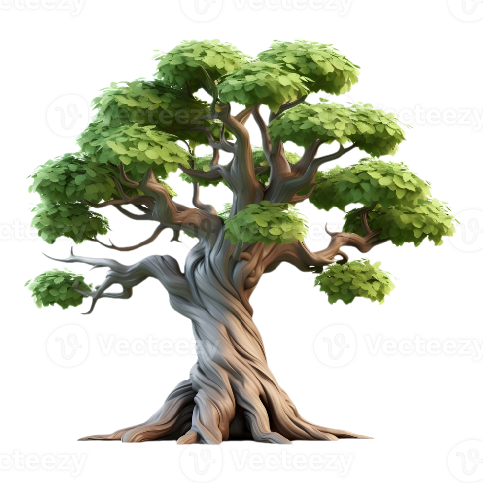 AI generated Green Tree on Transparent background - Ai Generated png