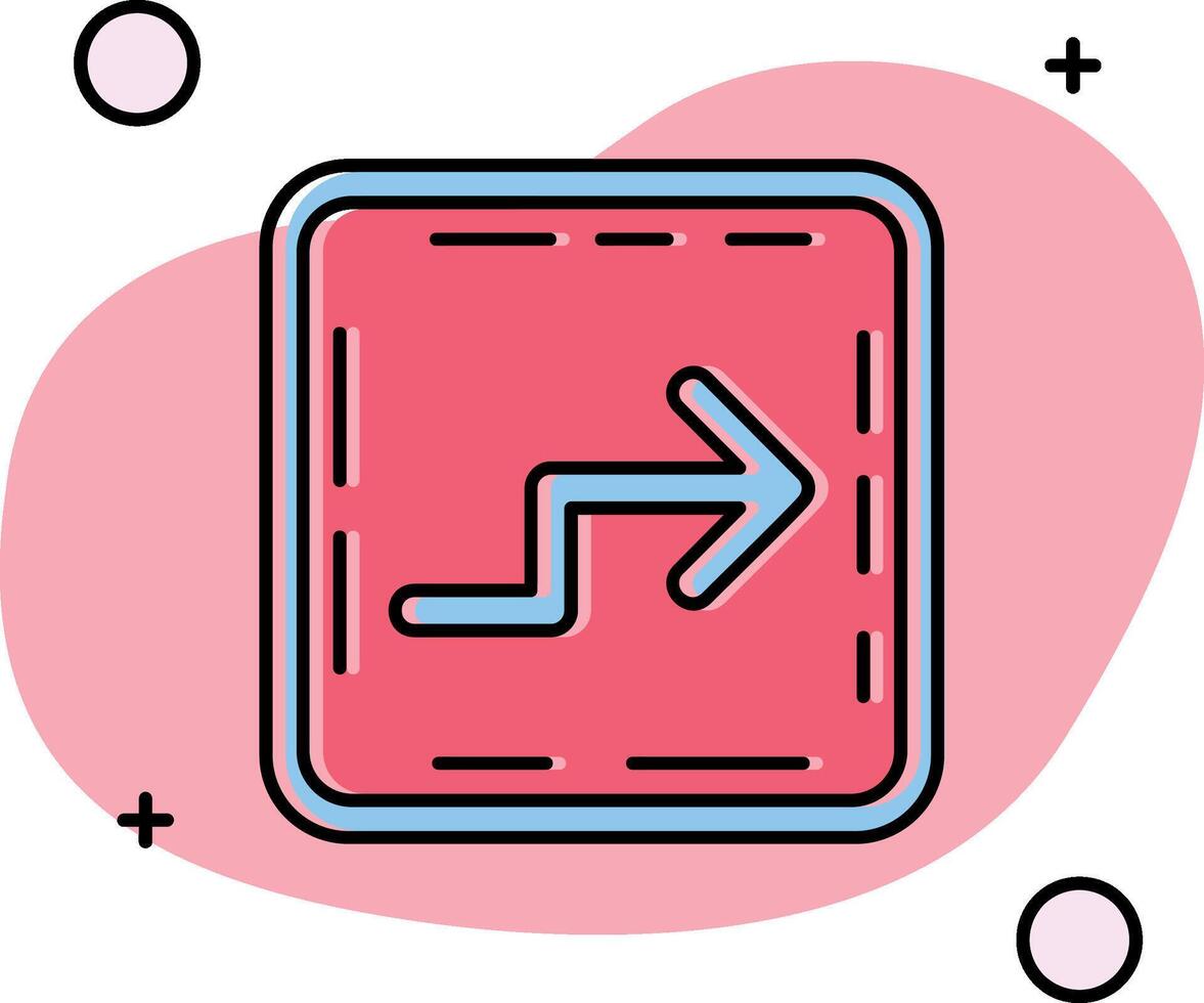 Zigzag Slipped Icon vector