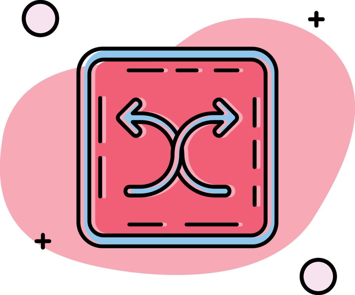 Shuffle Slipped Icon vector