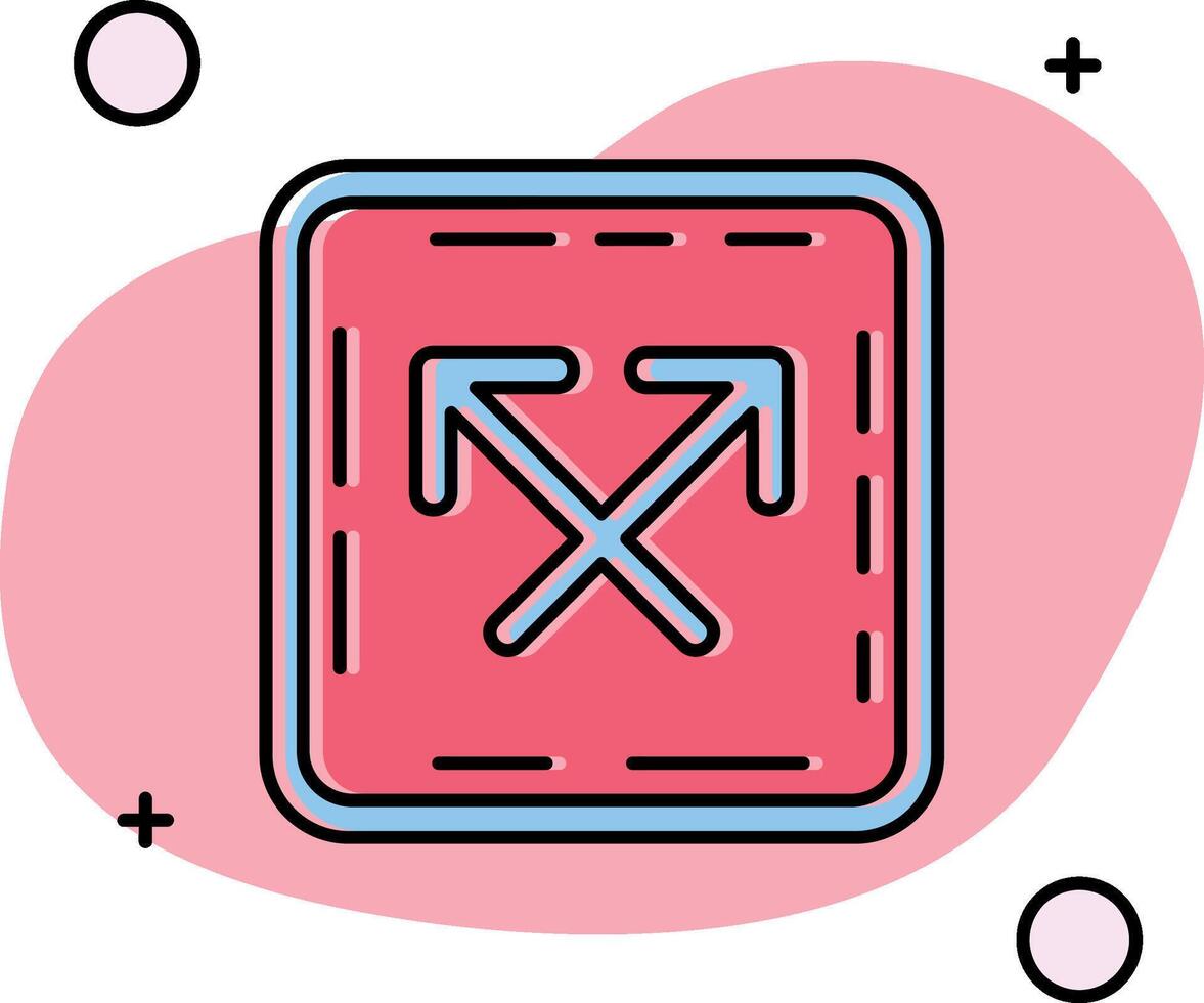 Intersect Slipped Icon vector
