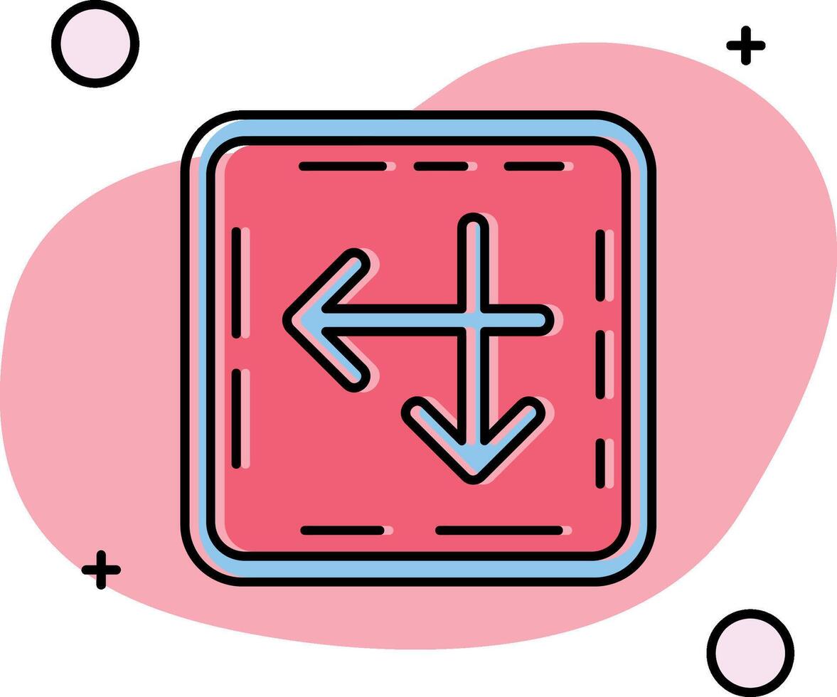 Intersect Slipped Icon vector