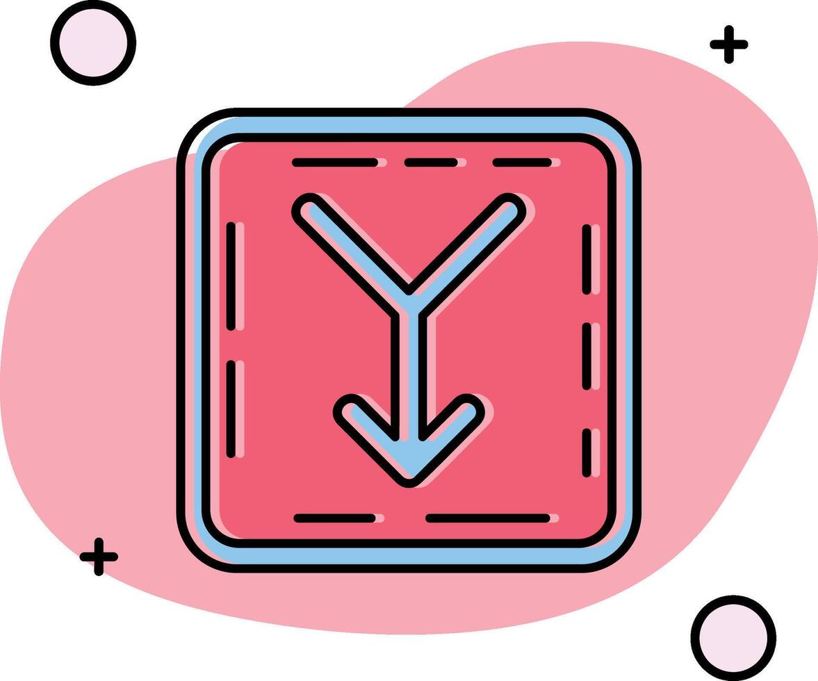 Merge Slipped Icon vector