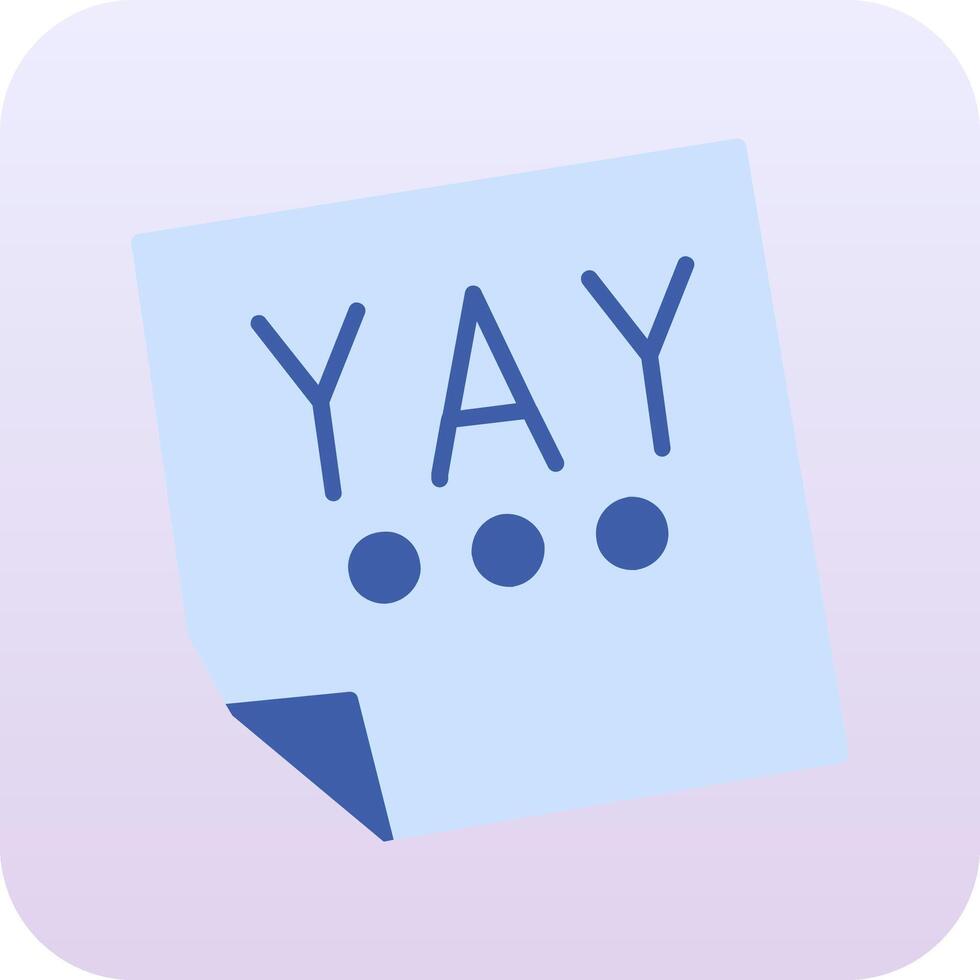 Yay Vector Icon