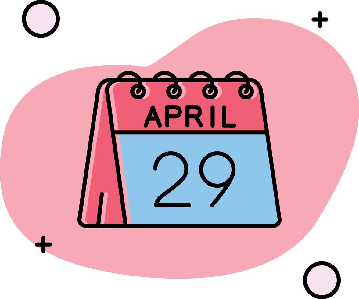 29th of April Slipped Icon vector