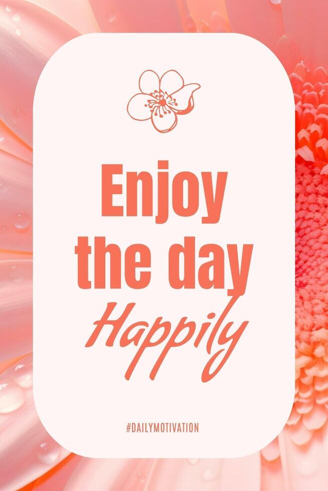 Peach Fuzz Flower Petal Quote Pinterest Graphic template