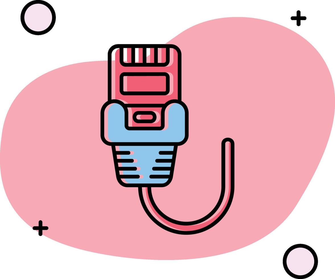 Ethernet Slipped Icon vector