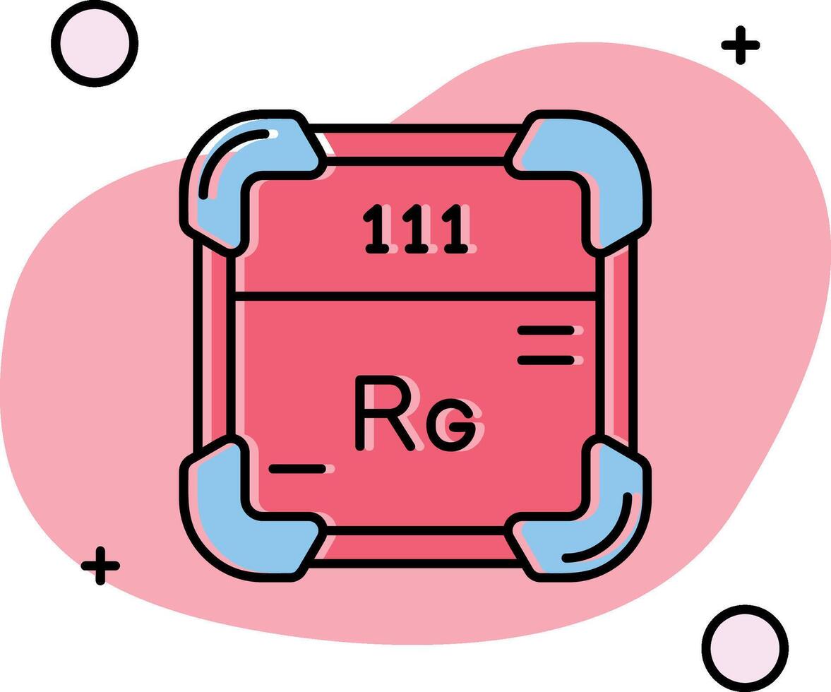 Roentgenium Slipped Icon vector