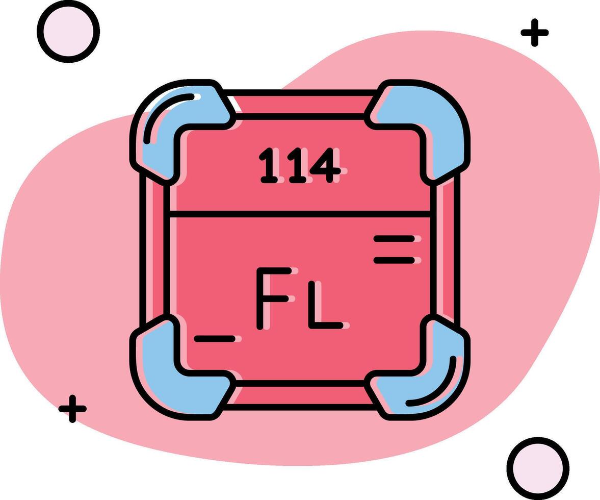 flerovium resbaló icono vector