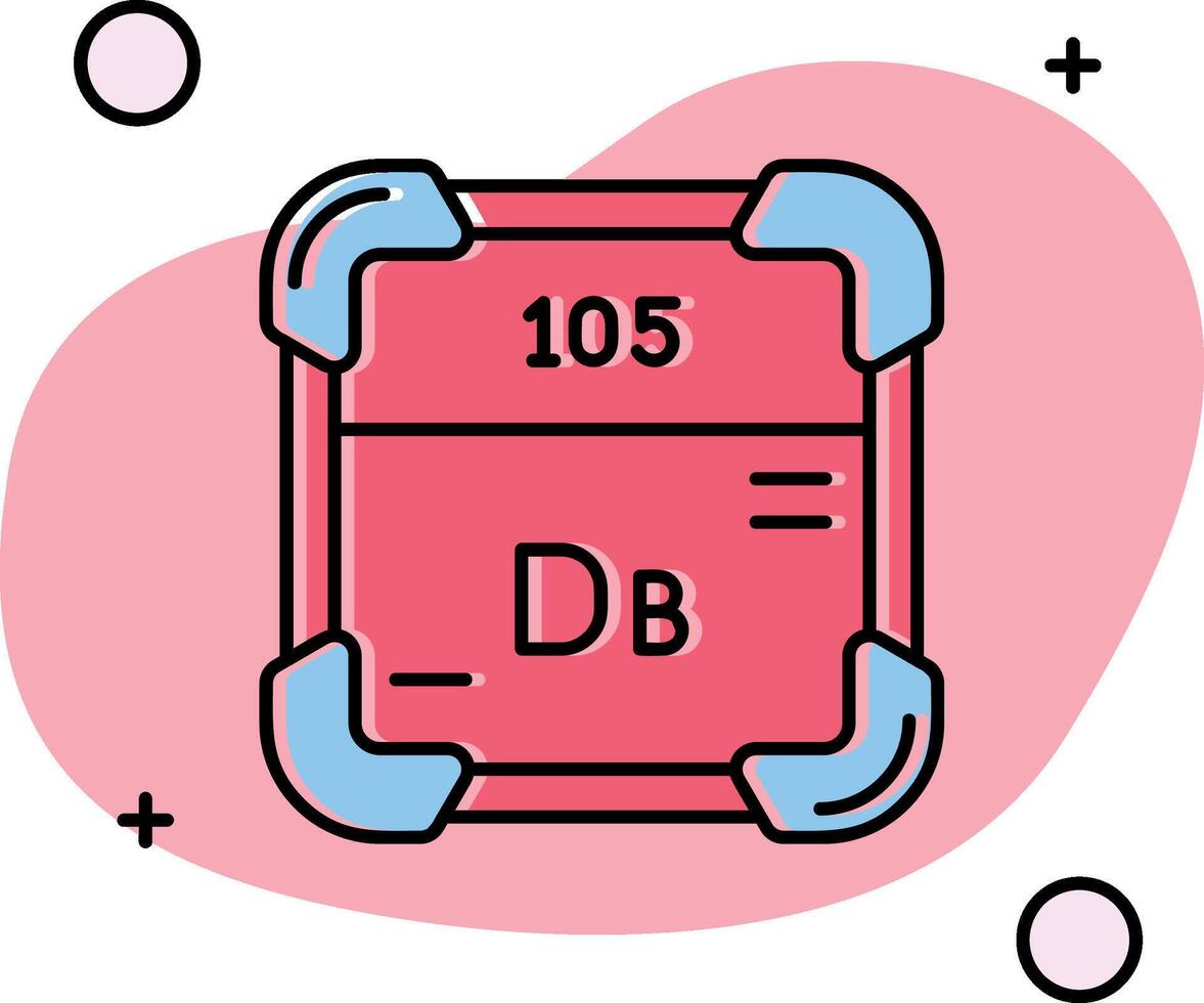 dubnium resbaló icono vector