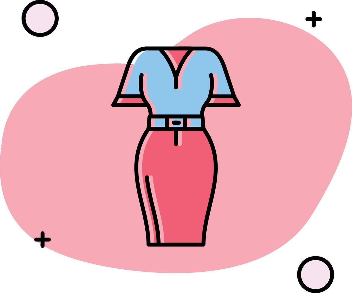 Mini dress Slipped Icon vector