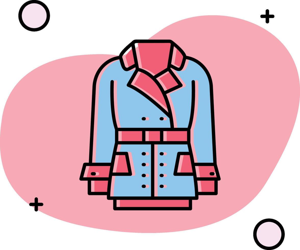 Coat Slipped Icon vector