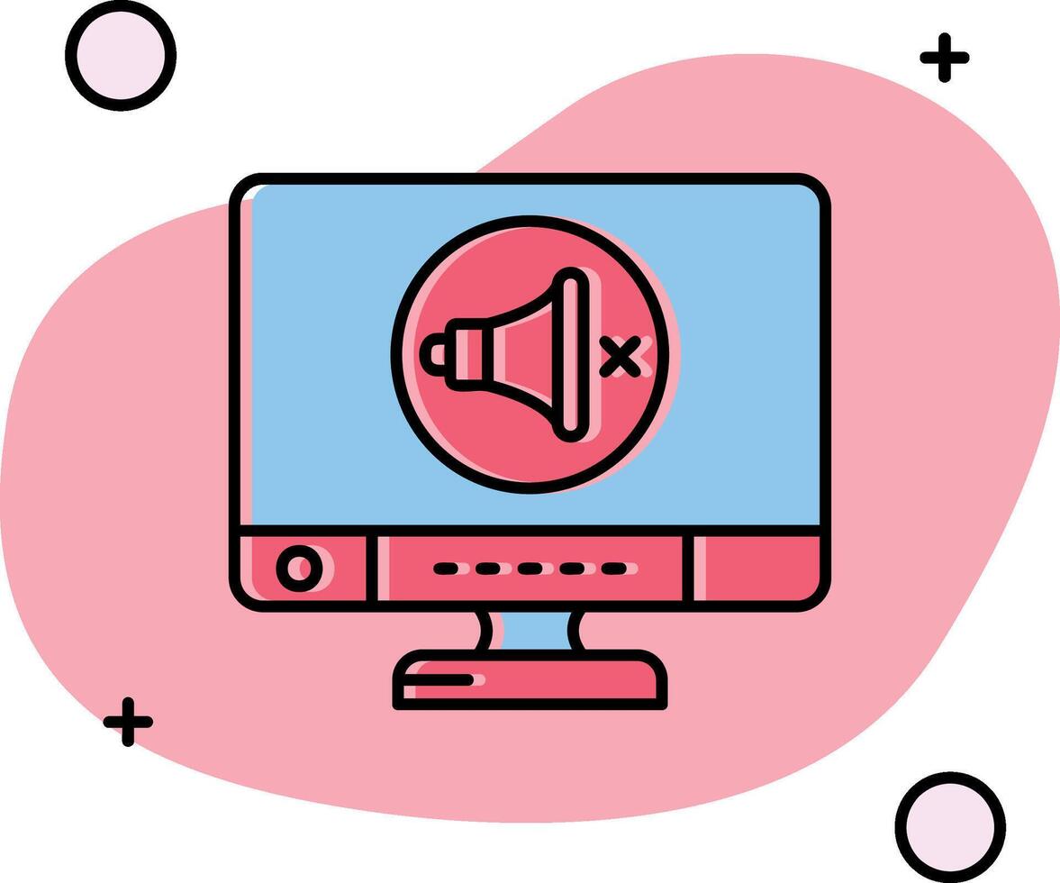 Mute Slipped Icon vector