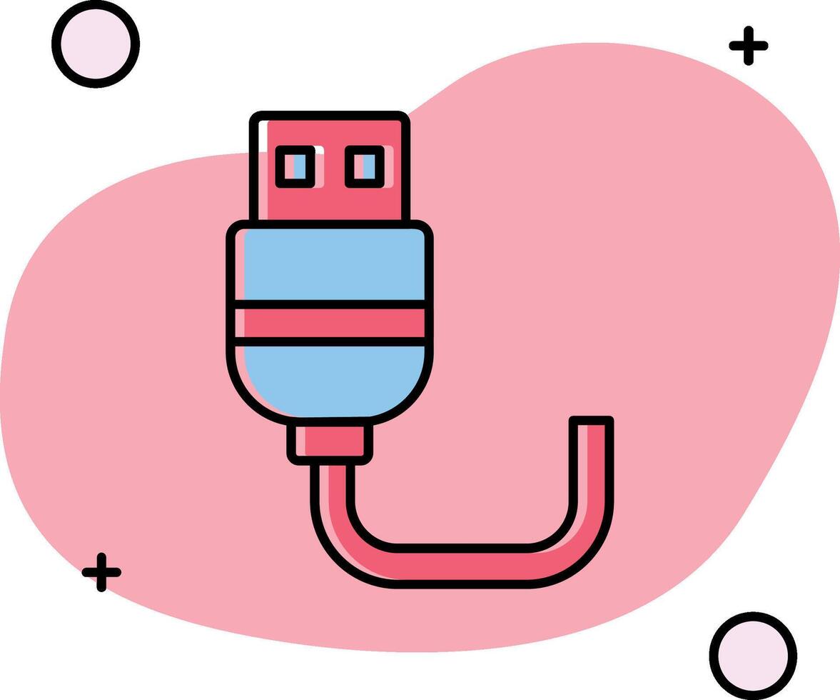 USB resbaló icono vector