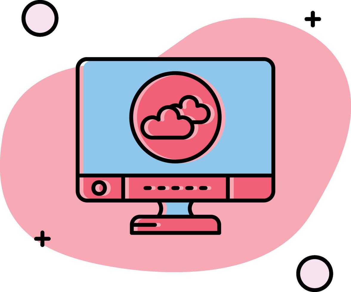 Cloud Slipped Icon vector