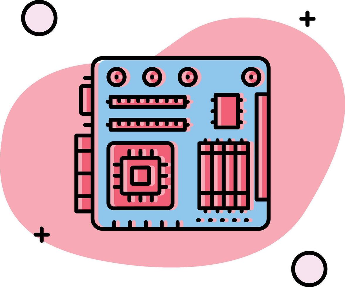 Motherboard Slipped Icon vector