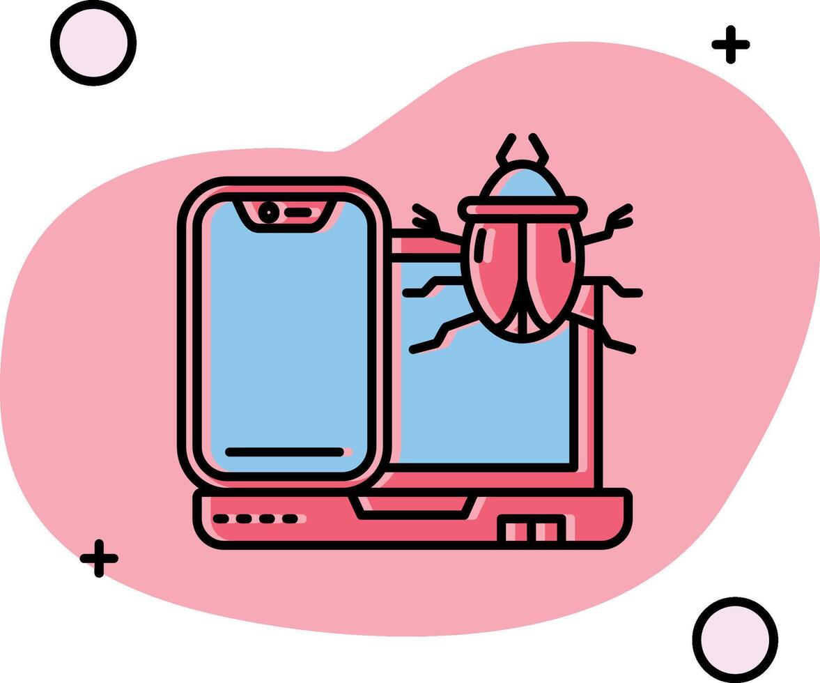 Bug Slipped Icon vector