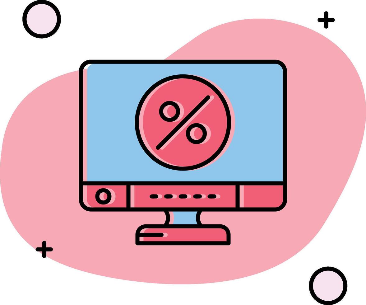 Percentage Slipped Icon vector